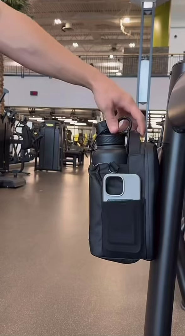 Svart Magnetisk Gymväska